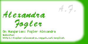 alexandra fogler business card